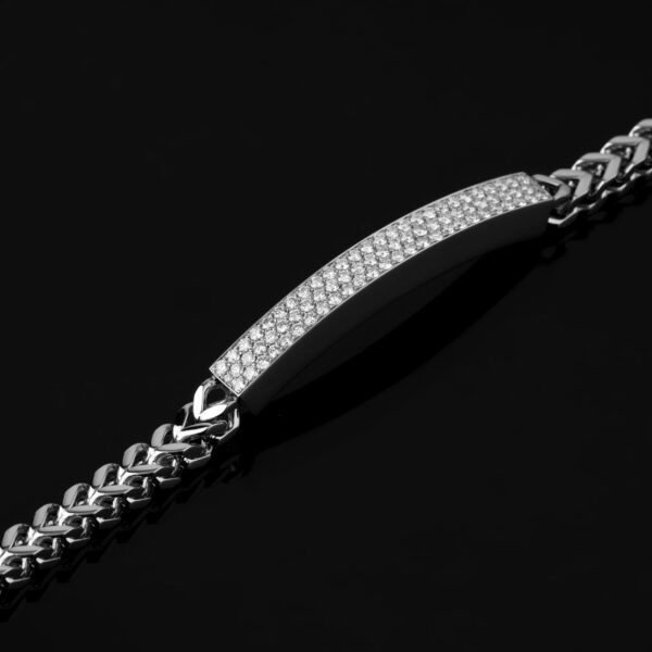 Classic Surgical Stainless steel Bracelet with Lab-Grown Diamond 6mm - Image 4