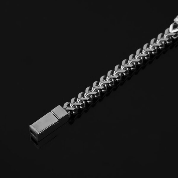 Classic Surgical Stainless steel Bracelet with Lab-Grown Diamond 6mm - Image 5